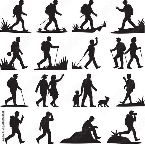 Human Silhouette Actions and Movements Collection