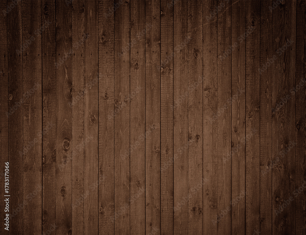 Konstfotografi Dark Brown Rustic Wooden Planks Texture
