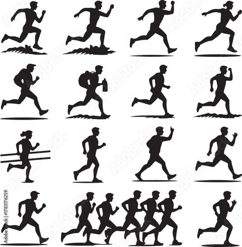 Human Silhouette Poses and Actions Collection