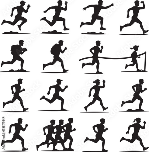 Human Silhouette Poses and Actions Collection