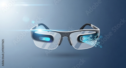 Augmented reality glasses ar smart glasses technology futuristic eyewear virtual reality headset concept design