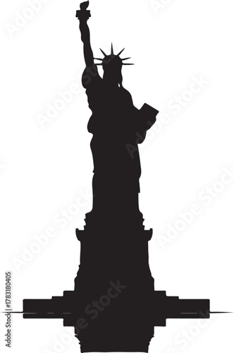 Statue of Liberty silhouette collection new york landmark symbol american monument usa freedom architecture tourist attraction landmark landmark city travel america famous