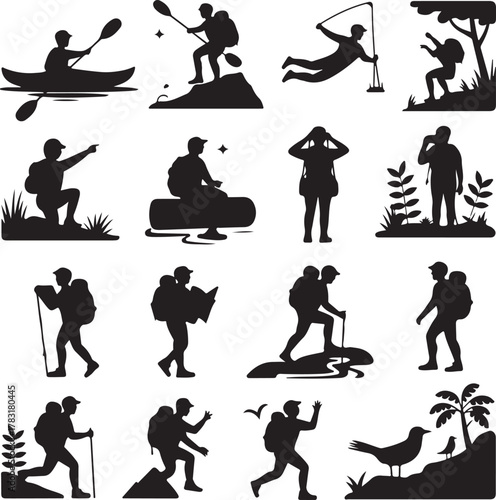 Human Silhouette Poses and Actions Collection