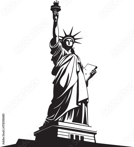 Statue of Liberty silhouette collection new york landmark symbol american monument usa freedom architecture tourist attraction landmark landmark city travel america famous