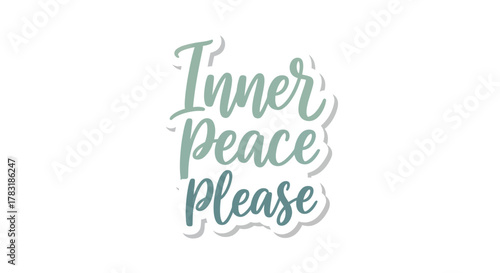 A serene and inviting text art graphic promoting calmness and finding inner peace