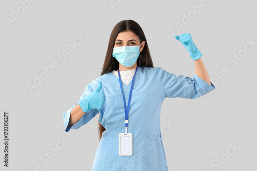 Female doctor in medical ma...