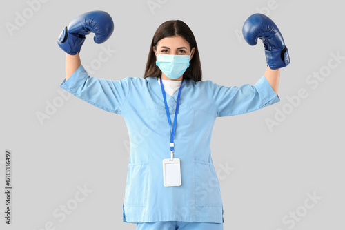 Female doctor in medical ma...