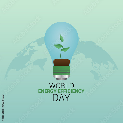 Vector graphic of Energy Efficiency Day for Energy Efficiency Day celebration.