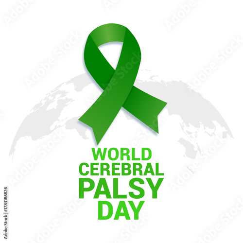 Vector graphic of World Cerebral Palsy Day for World Cerebral Palsy Day celebration.