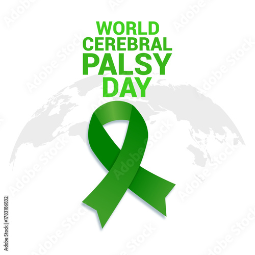 Vector graphic of World Cerebral Palsy Day for World Cerebral Palsy Day celebration.