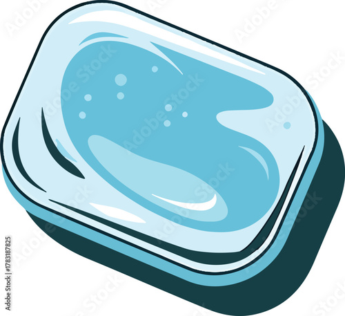 soap bar Cartoon of simple transparent style illustration