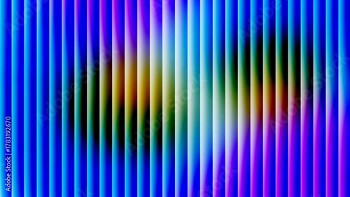 Vertical neon rainbow glass stripes background