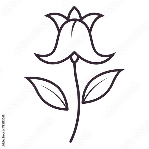 black and white flower