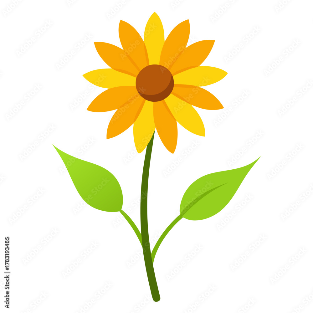 Naklejka premium tickseed flower on white background