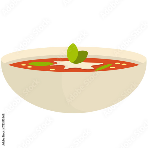 Vector Bowls of Global Cuisine Diverse Soup Food Dishes
