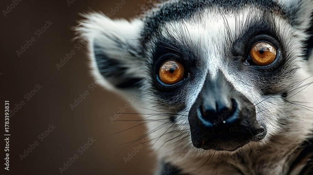 Obraz premium Faszinierender Blick eines Lemuren 
