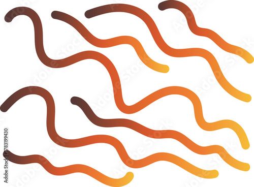 Doodle colorful gradient lines