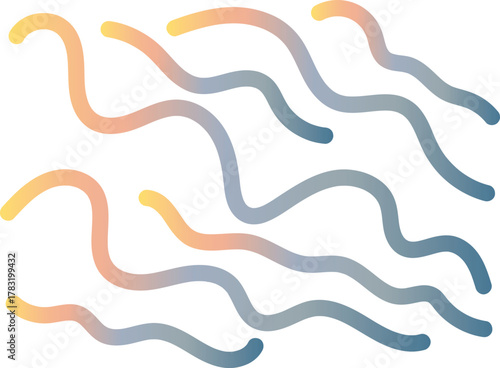 Doodle colorful gradient lines