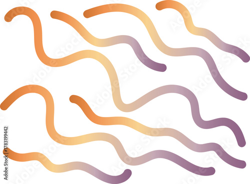 Doodle colorful gradient lines