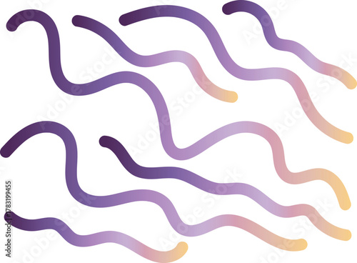 Doodle colorful gradient lines
