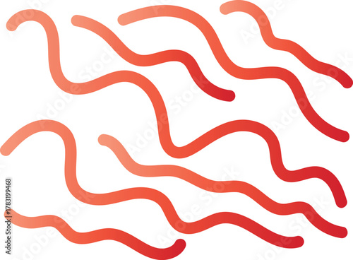 Doodle colorful gradient lines