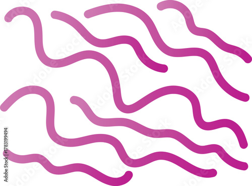 Doodle colorful gradient lines