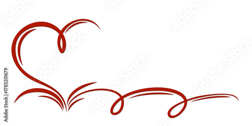 Stylized symbol with red heart.