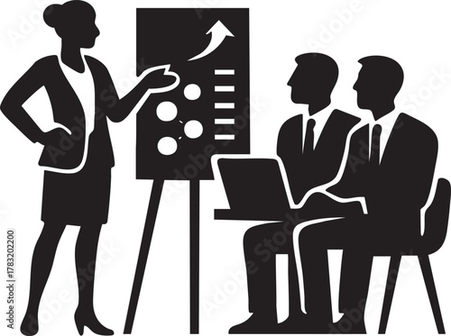 business man and woman in office