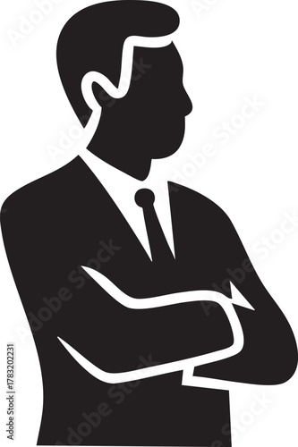 silhouette of a businessman