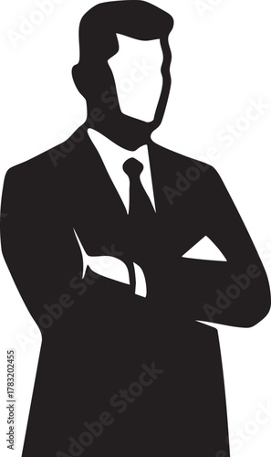 businessman silhouette vector