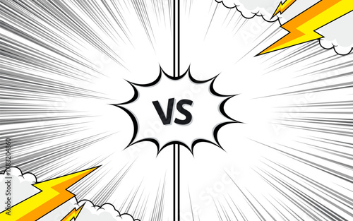 Comic versus battle template background