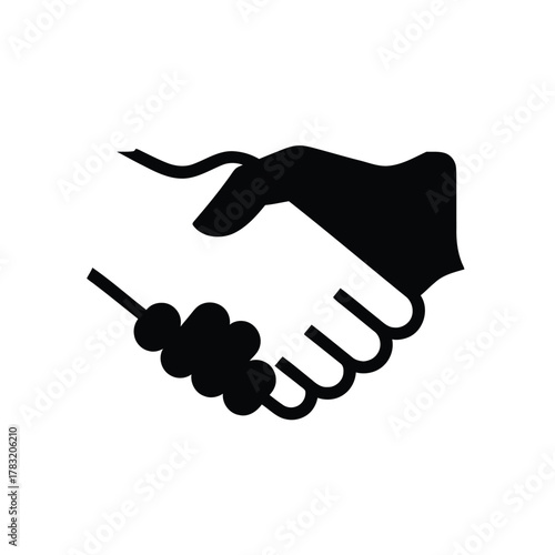handshake vector illustration of business agreement icon