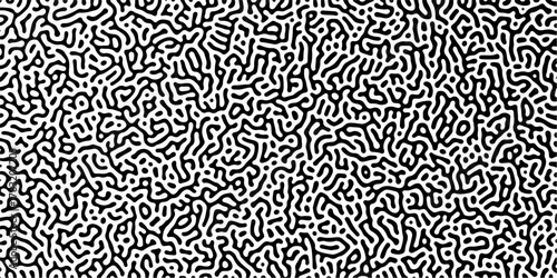 Diffusion reaction seamless vector pattern. Natural seamless line pattern. Linear design with biological shapes. Reaction-diffusion or truing pattern formation. abstract truing organic wallpaper.	