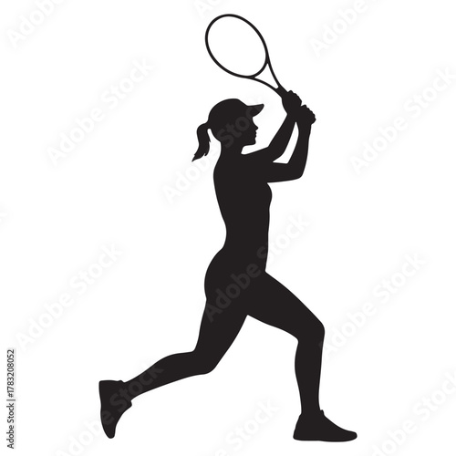 Tennis player silhouette