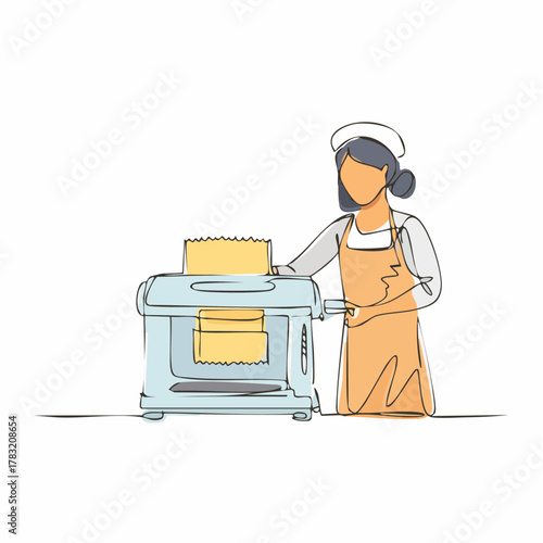 Baker with bread machine