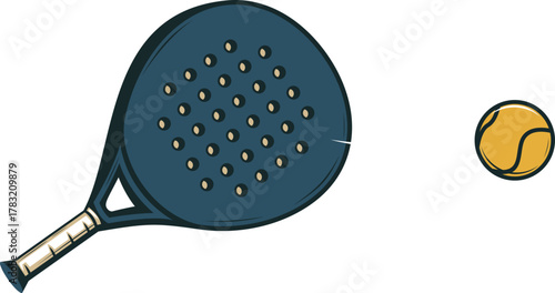 Padel Racket With Tennis Ball