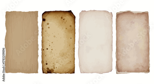 Vintage Paper Textures Collection Antique Parchment and Aged Paper Designs