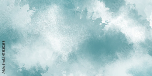 watercolor abstract painting of blue grunge texture. Modern and paper texture design with sky blue cloud. vintage style color, splashes and stains for presentation and cover, Colorful and acrylic. 