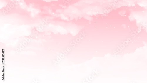 Background with sky and clouds. Horizontal cloudscape