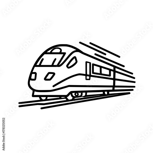 High speed train vector illustration railway transport travel modern train design public transportation 100