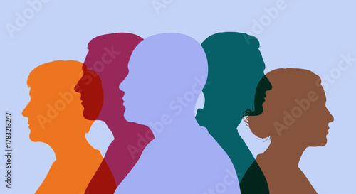 Diverse Silhouettes A Colorful Representation of People from Different Backgrounds