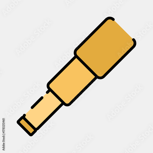 Icon binoculars. Pirates theme elements. Icon in filled line style.