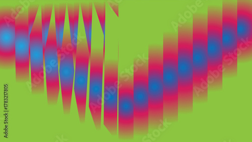 Neon Interference Wave Pattern on Lime Background — Abstract Gradient Band Texture

