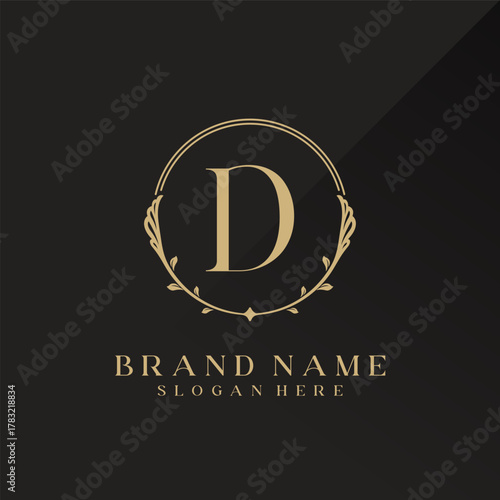 Modern Creative D Logo Design. initial icon Based Monogram and Letters in Luxury vector