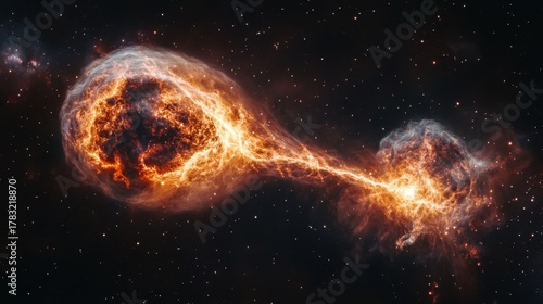 Vivid cosmic explosion showcasing the beauty of the universe.