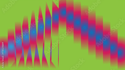 Neon Zigzag Interference Pattern on Lime Green Background — Abstract Gradient Wave Texture

