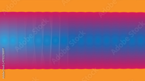 Neon Gradient Band Pattern on Orange Background — Abstract Wave Texture

