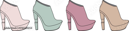 Stylish Booties A Colorful Collection of Fashionable Women's Footwear for Various Occasions
