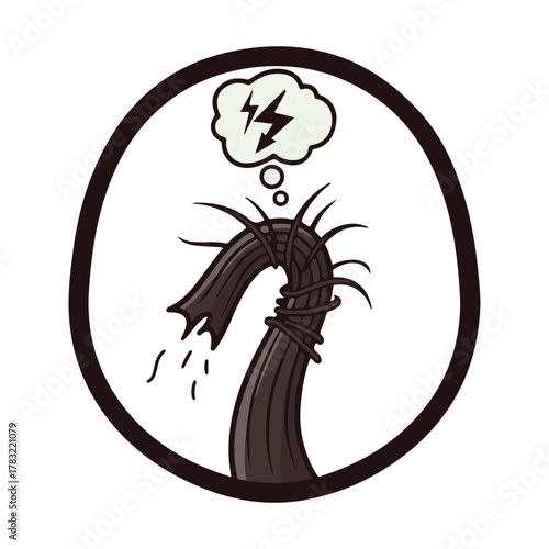 Stressed Hair Follicle - Hair Loss Symbol