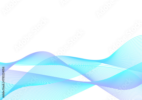 水色と青の抽象的なウェーブの背景　